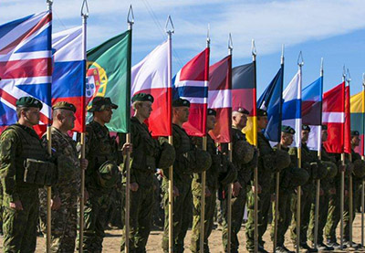 Изображение военных из разных стран на учениях